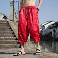 Męskie wzór smoka spodnie Retro haremowe spodnie dresowe męskie spodnie Hip-hop Street Beat Harajuku w stylu Casual 5XL 2
