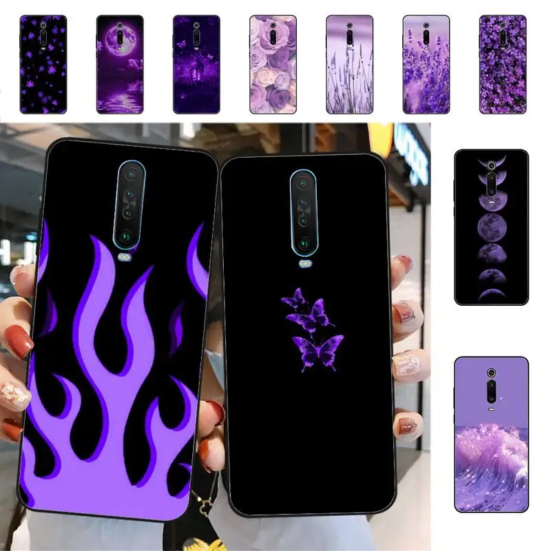 

Purple aesthetic Phone Case for Redmi 5 6 7 8 9 A 5plus K20 4X S2 GO 6 K30 pro