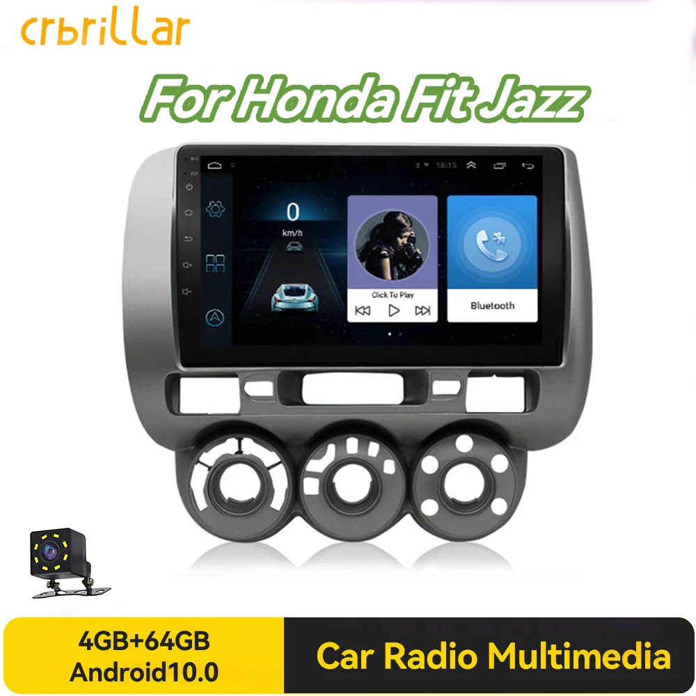 

4GRAM+64G 2 din Android 10.0 Autocarplay Car Radio Multimedia Video Player BT For HONDA JAZZ City 2002 2003 2004 2005 2006 2007