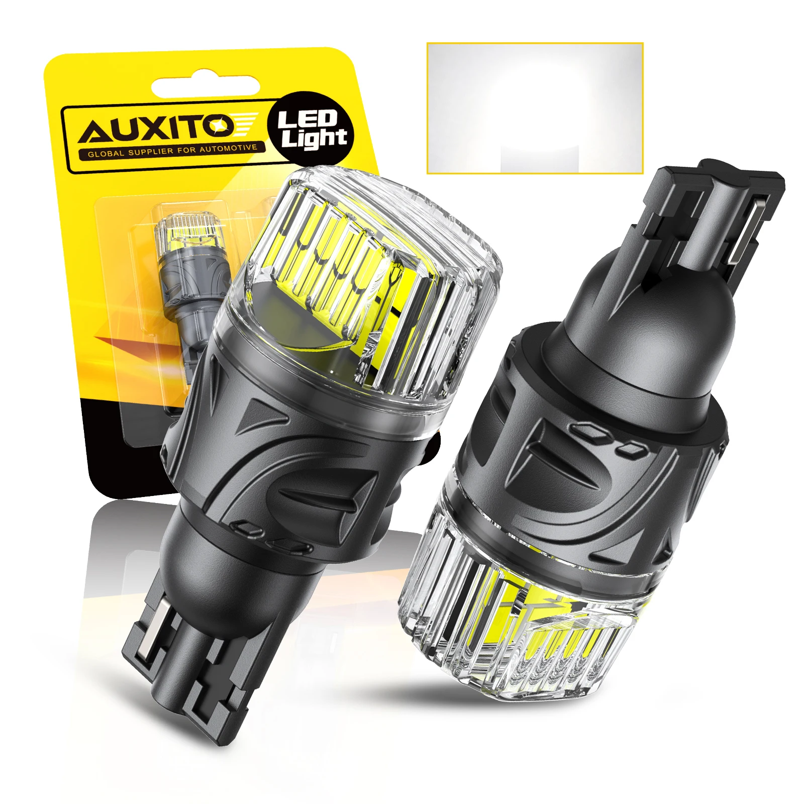 

AUXITO 2 шт. T15 W16W Светодиодная лампа без ошибок Белый Желтый Супер яркий 921 912 Светодиодный задний фонарь Canbus Стоп-сигналы Автомобильный автомобильный свет