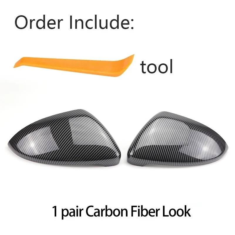 

Крышка бокового зеркала заднего вида с узором из углеродного волокна, черная замена для VW Golf 7 MK7 MK7.5 GTI R GTE GTD 13-20