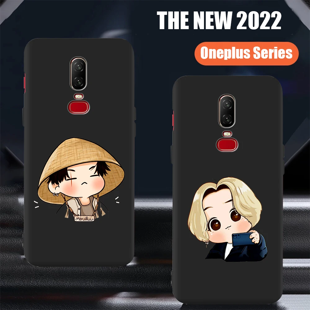 

Agust D Suga King cartoon cartoon Coque for Oneplus 8 5 6 7 One Plus 5T 6T 7T 8 Pro Phone Case soft silisone tpu Cover Shell