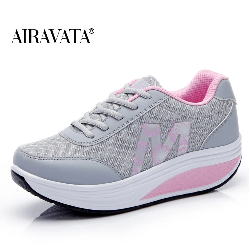 Women Chunky Shoes Shake Sneakers Height Increasing Mesh Breathable Cushioned Sneakers 3 Colors