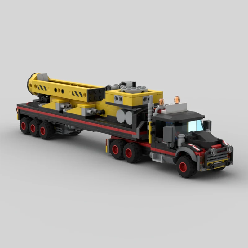 

409PCS MOC City Transportation Special Transport Truck & Flatbed Trailer Model Building Blocks Bricks DIY Assembly Toys Gifts