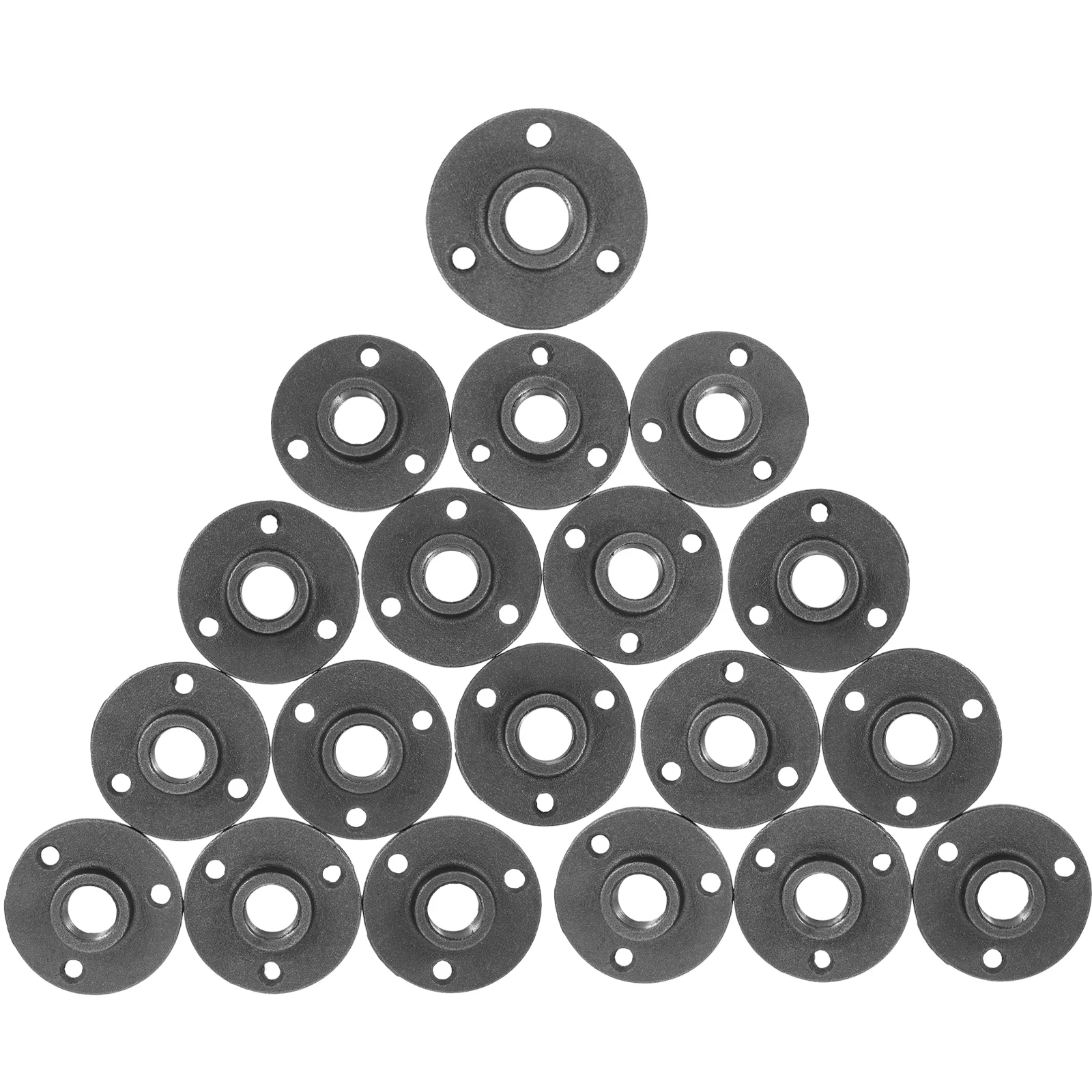 

20pcs Decorative Pipe Fitting Wall Flanges Fixed Flanges Fence Fixed Flanges