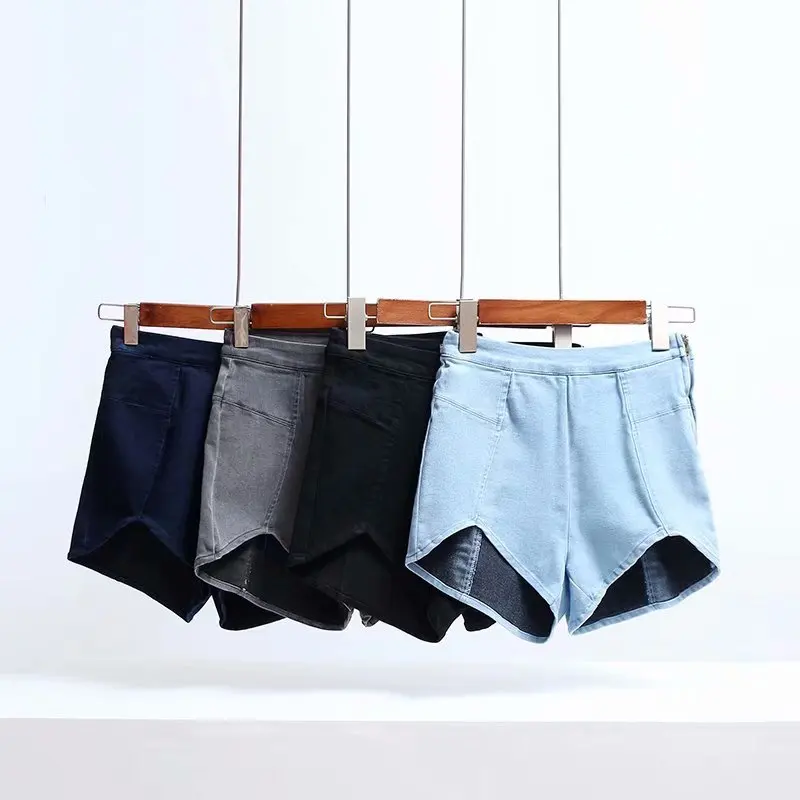 2023 Female High Waist Slim Sexy Mini Petal Short Jeans Summer Vintage Brand Casual Street Trendy Washed Denim Skinny Hot Pants