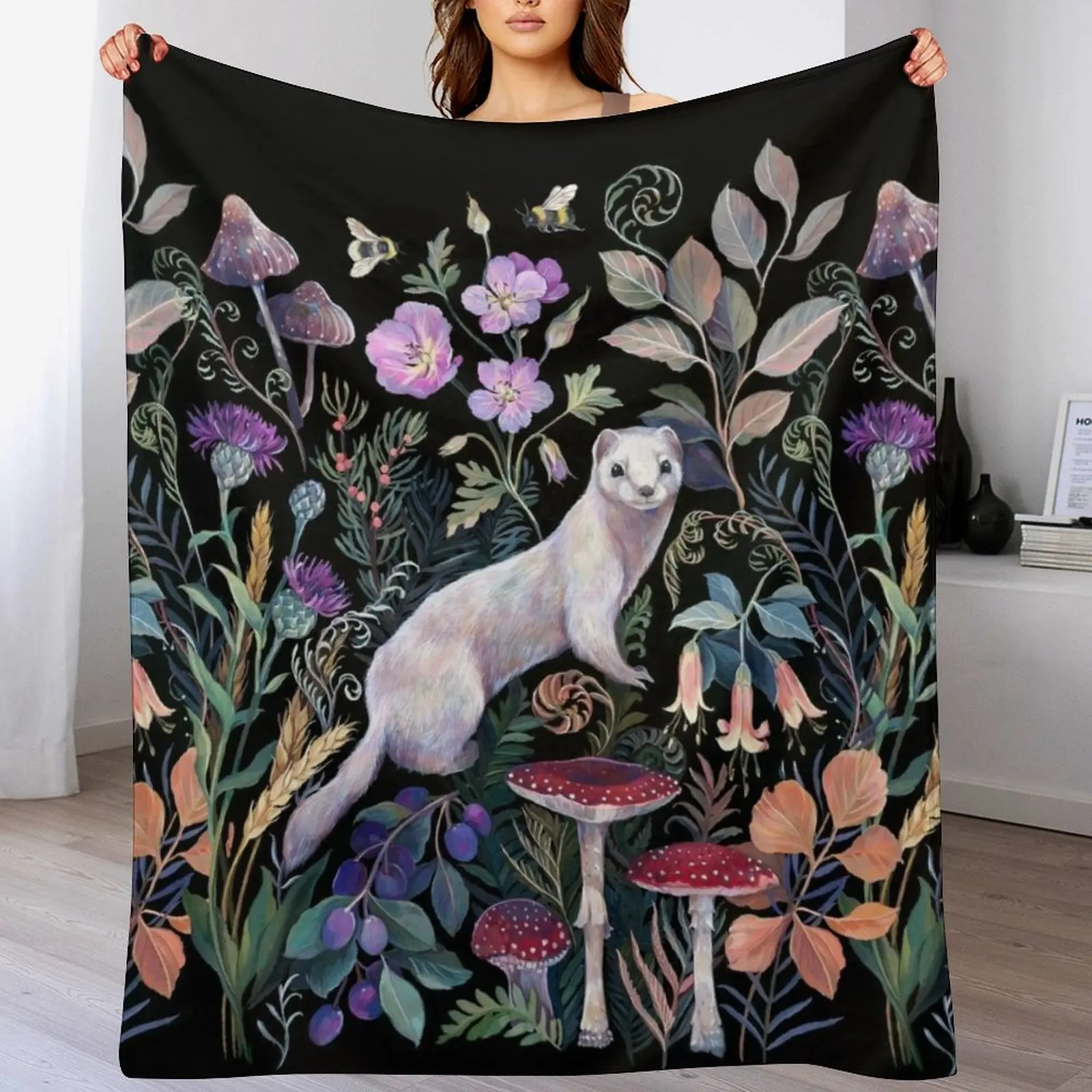 Белое одеяло Ermine декоративные одеяла и пледы для диванов