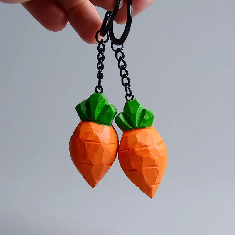 

Брелок для ключей ручной работы с изображением милой моркови