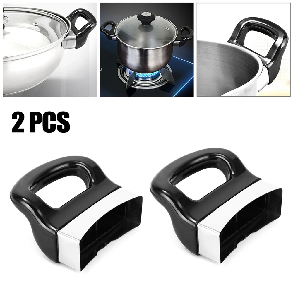 

2Pcs Black Pot Side Handles For Pressure Pan Cooker Steamer Sauce Pot Replacement Single Hole Short Side Handle Cookware Parts