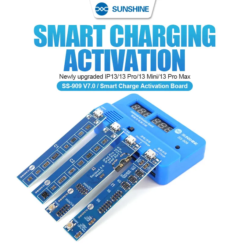 

SUNSHINE SS-909 V7.0 Universal Battery Charging Activation Board Tester Fast Charging Plate For IPhone Ipad Android Phone Repair