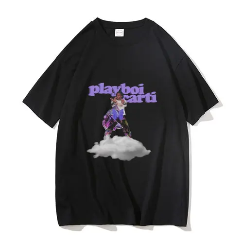 

Новинка Весна 2022, модная футболка Playboi Carti в стиле хип-хоп, Мужская футболка Tupac 2pac Rap, хипстерская качественная обычная мужская и женская модн...