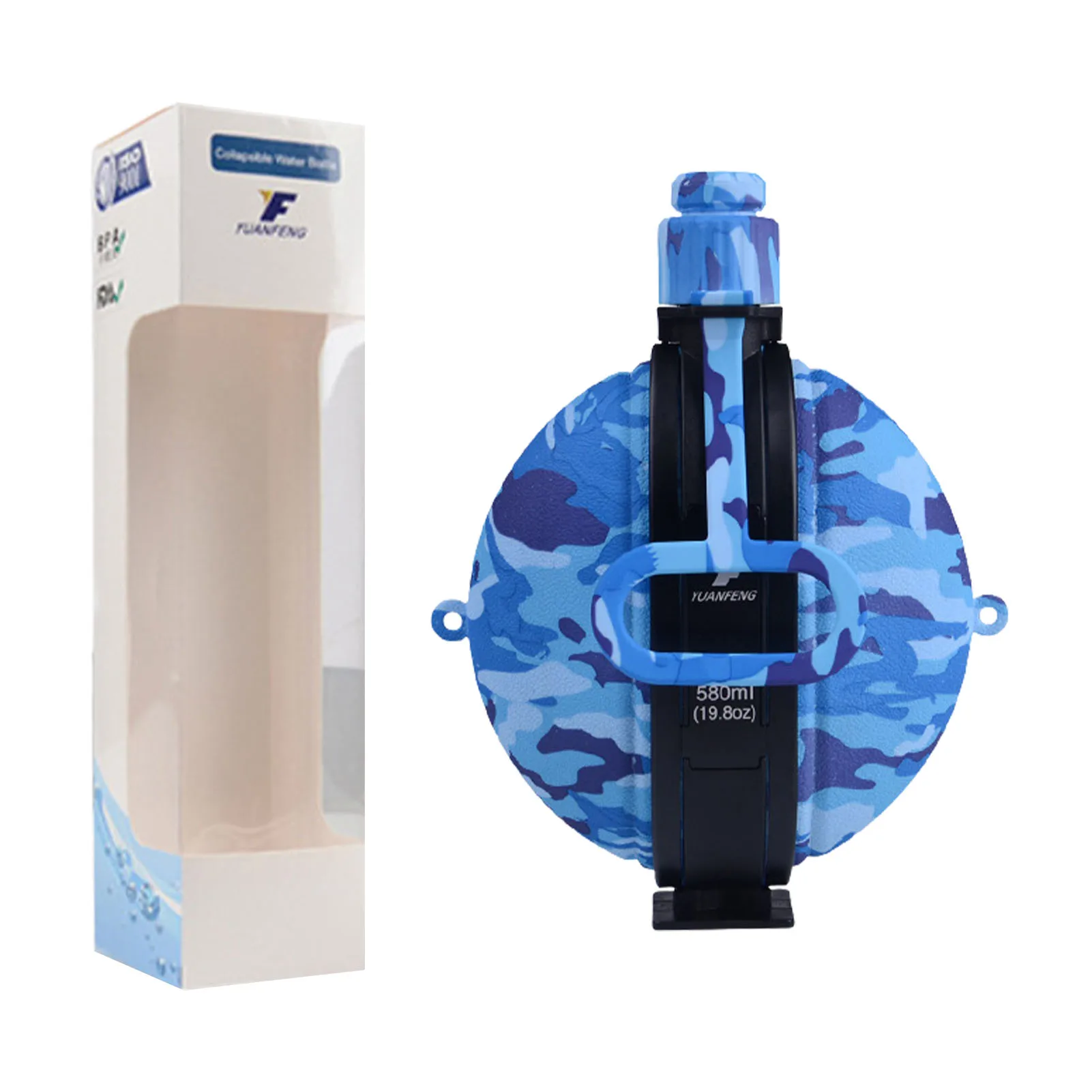 

Складная Спортивная бутылка для воды, камуфляжная силиконовая бутылка для воды, многоразовая бутылка для скалолазания, кемпинга, пешего ту...