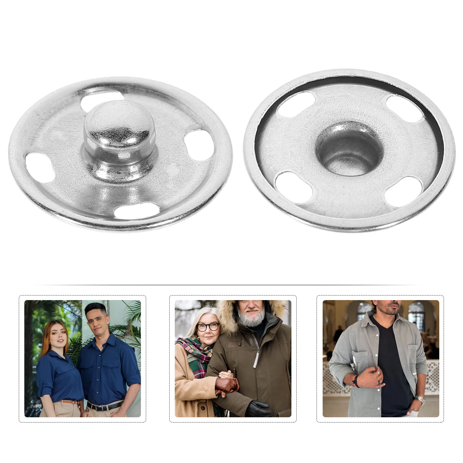 50 комплектов пришивных застежек пуговиц кнопки для брюк металлическая одежда