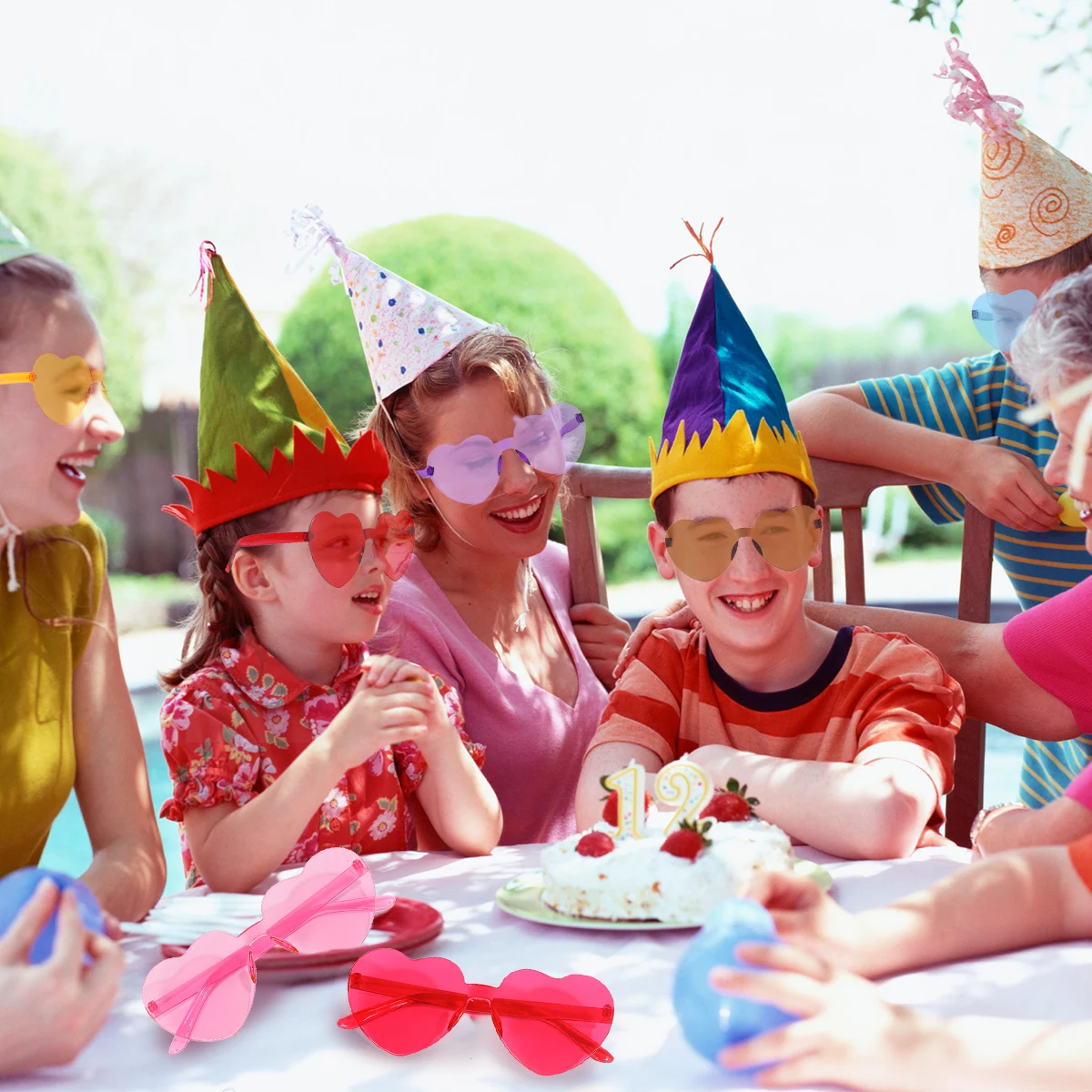 2 шт./компл. Гавайские солнцезащитные очки для вечеринки в стиле фламинго