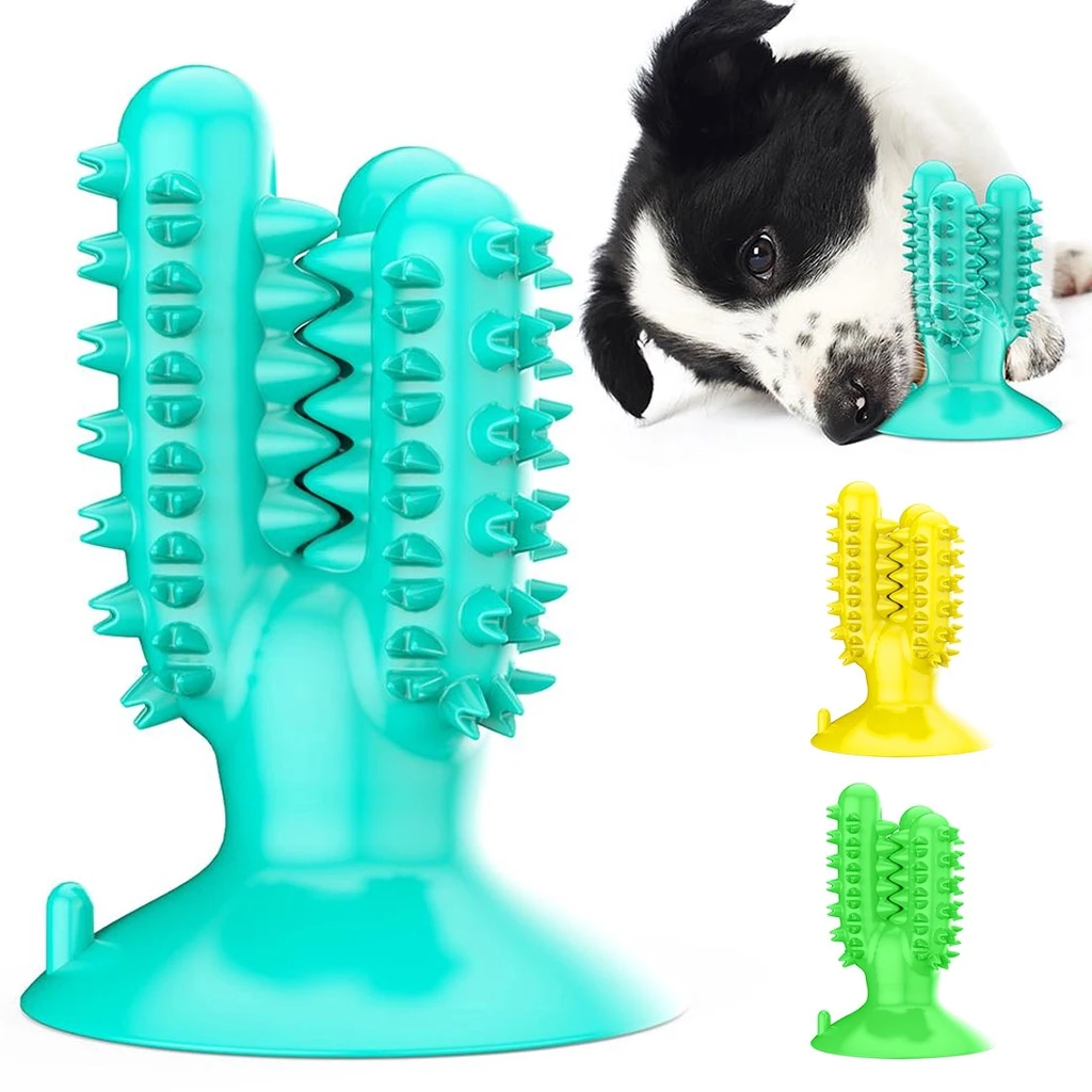 

Dental Chew Toys for Dogs Healthy Puppy Teeth Cleaning Brush Cactus Large Breed Dog Molar Toothbrush Stick Pet Supplies