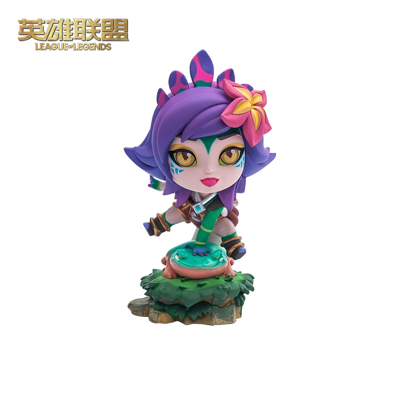 

League of Legends Wanhua Psychic Nicou Original Painting Game Action Figure Q Version Model Desktop Ornaments Anime Gift Kid Toy