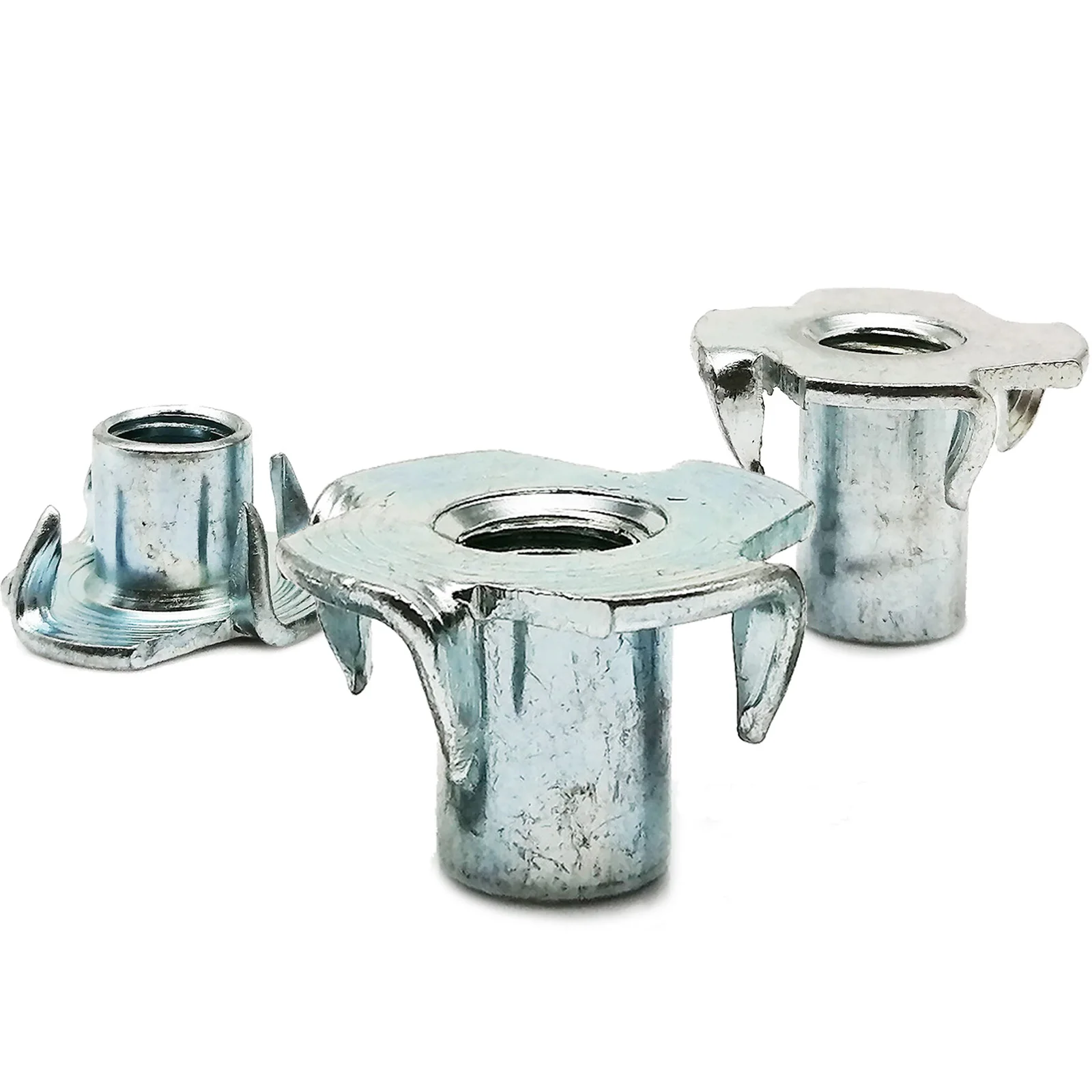 

2/10/20pcs M4 M5 M6 M8 M10 M12 High Quality Thicken Steel Four Claws Speaker Nut Blind Pronged Insert Tee T Nut Furniture Nut