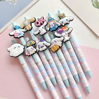 10pcs sanrios gel pen kawaii cinnamoroll cute pattern doll stationery press neutral pen school students supplies girls gift