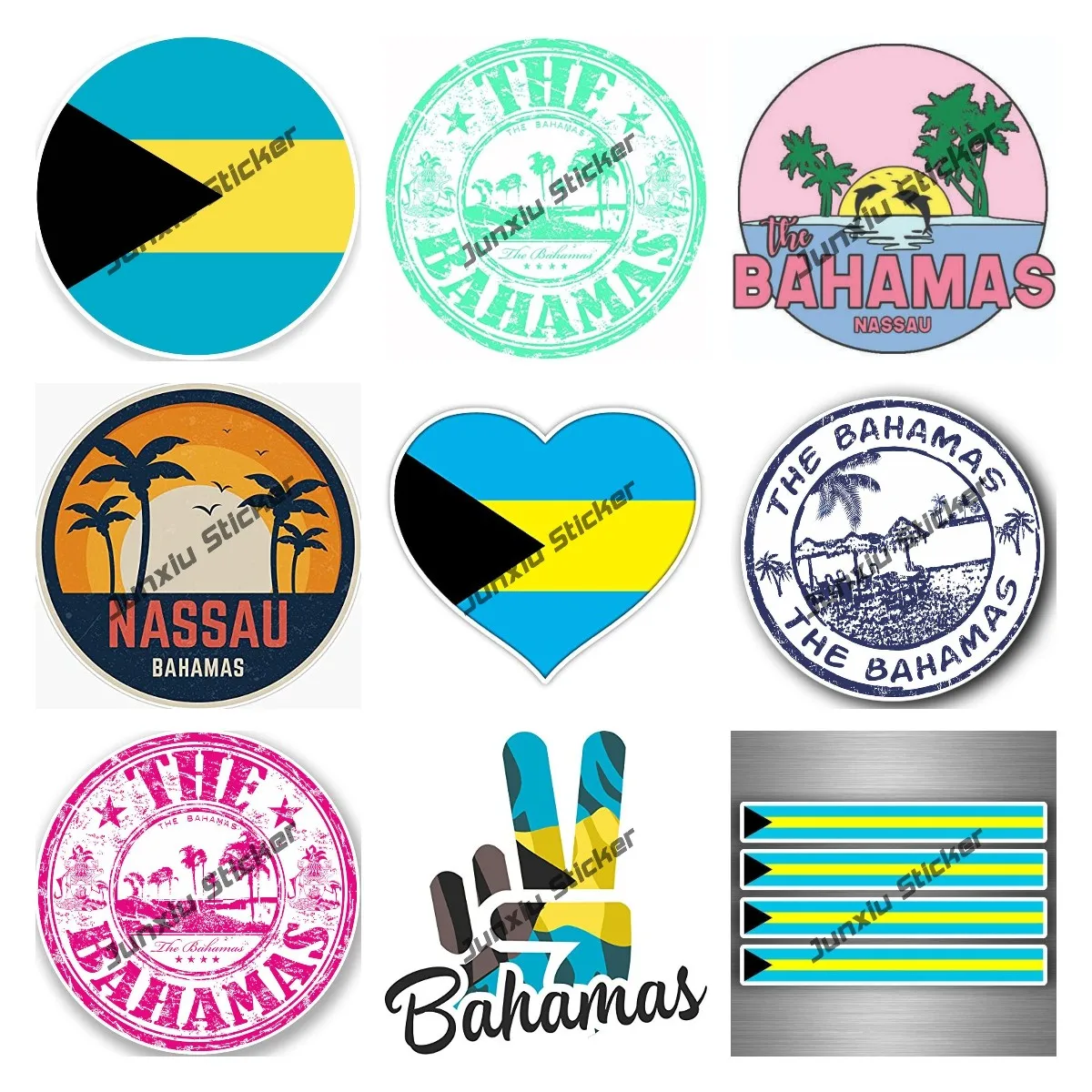 Багамские гранж штамп для путешествий автомобильное окно бампер Виниловая наклейка для путешествий наклейка на клейкой основе Аксессуары Украшение