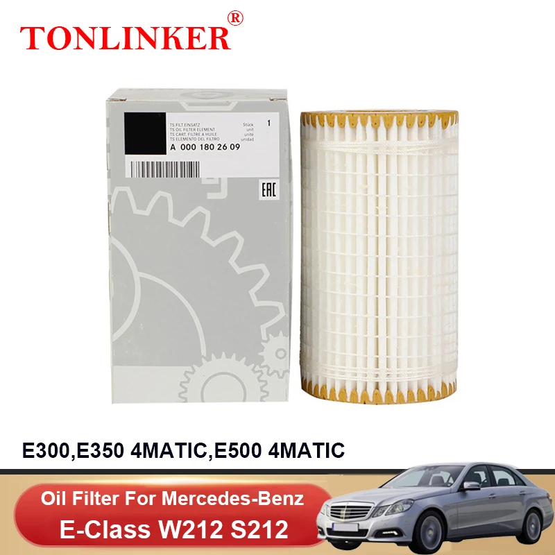 Масляный фильтр TONLINKER A0001802609 для Mercedes Benz E класса W212 S212 2009 2010 2011 2012 E300 E350 E500 4matic AT A1121840525