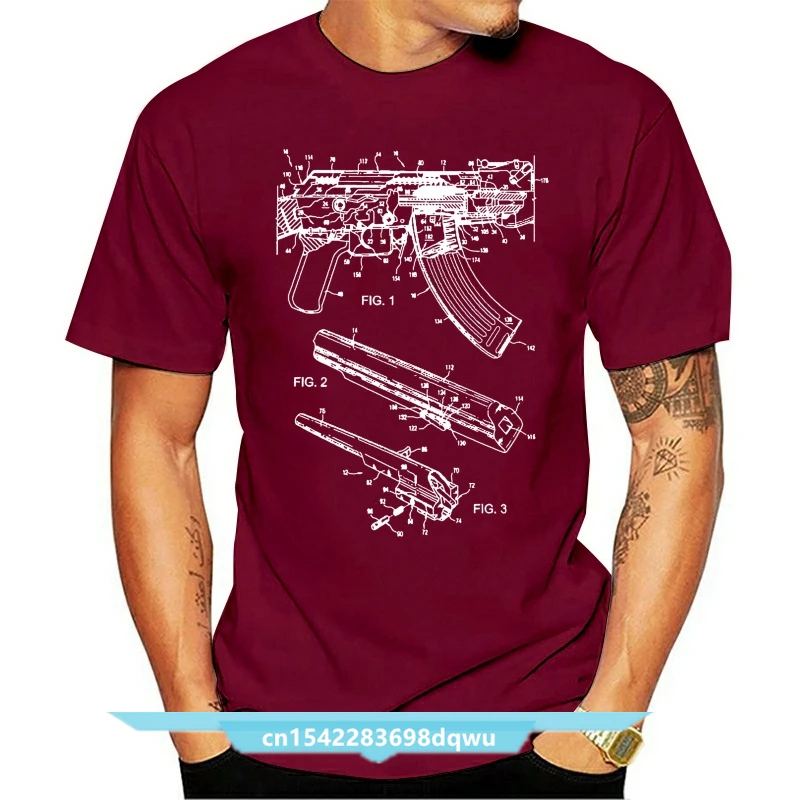 

2021 New Short Sleeve Casual AK-47 Rifle T-Shirt AK-47 T-shirt Gun T-shirt AK47 Firearms Military Army Gift Popular Style Man T-