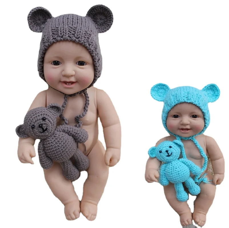 

0-6Months Babies Photography Props Clothing Hat Toys for Boys Girls Newborn Baby Kids Wool Handmade Costume Outfit Accessories