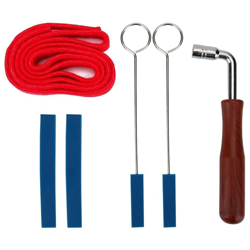 

HOT 6 Pcs Piano Tuning Kit Simple Tuning Tool Mute Hammer DIY Set For Piano Tuning