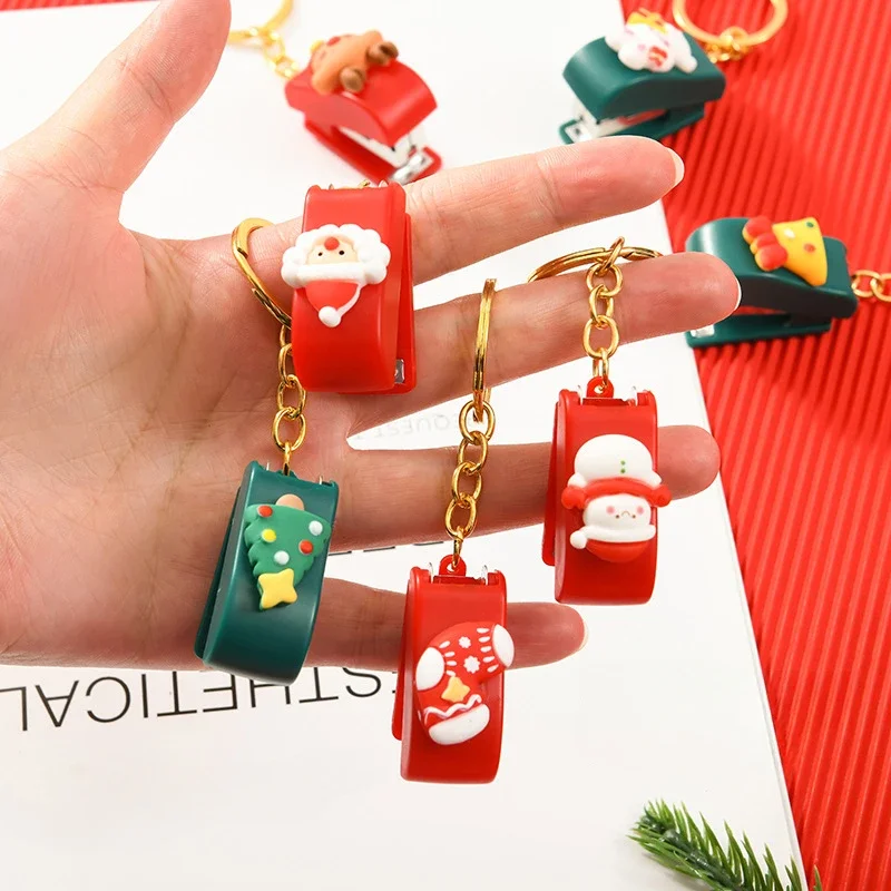 

Christmas Cute Mini Manual Stapler Cartoon Staples Binding Tools File Organizer Office Stationery School Student Supplies