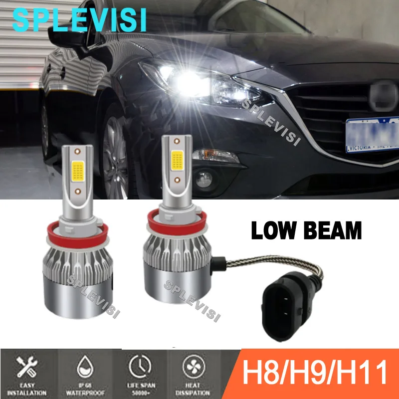 

2x H11 LED Bulbs Low Beam Headlight LED Upgrade Kit 6000K HID White For Mazda 3 2013 2014 2015 2016 2017 2018