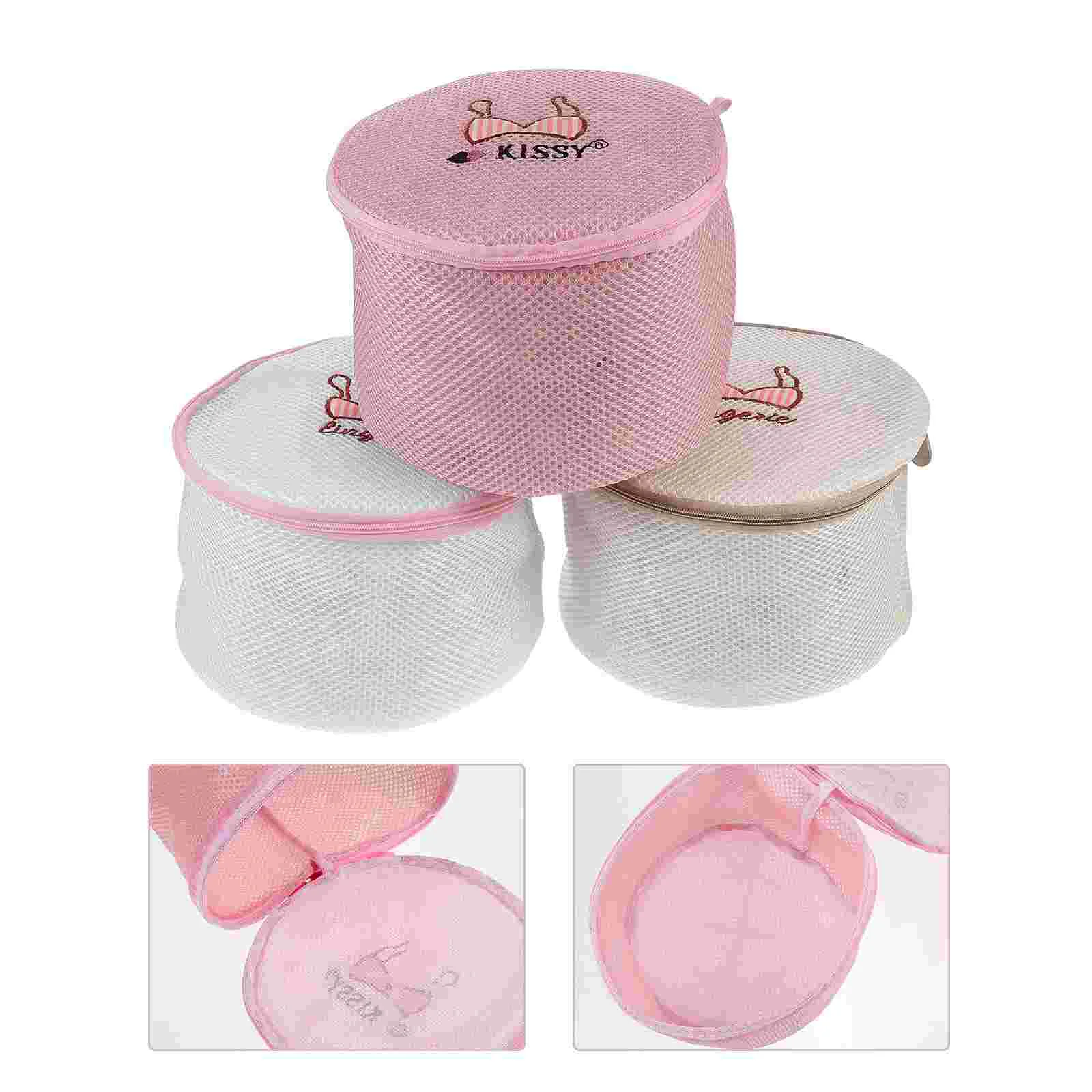 

3Pcs Laundry Bag Polyester Zipper Portable Mesh Net Organizer Travel Bag Washing Bag