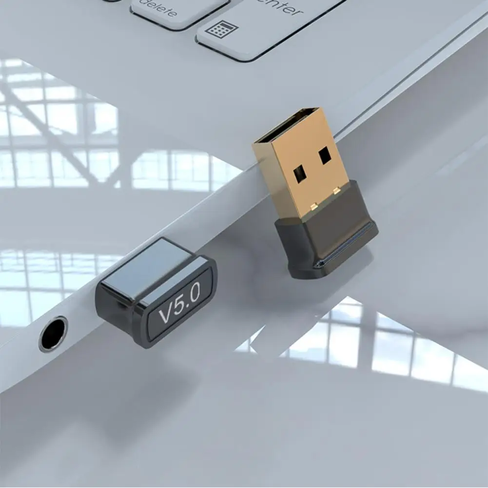 

Wireless Transceiver Useful Fast Transmission High Performance Bluetooth-compatible5.0 Sensitive USB Receiver for Smartphone