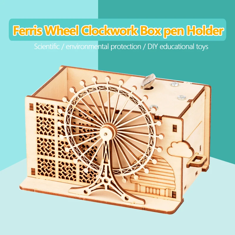 

Деревянная игрушка Diy держатель музыкальной ручки сборочная модель пазл креативные декомпрессионные поделки подарки украшения P289