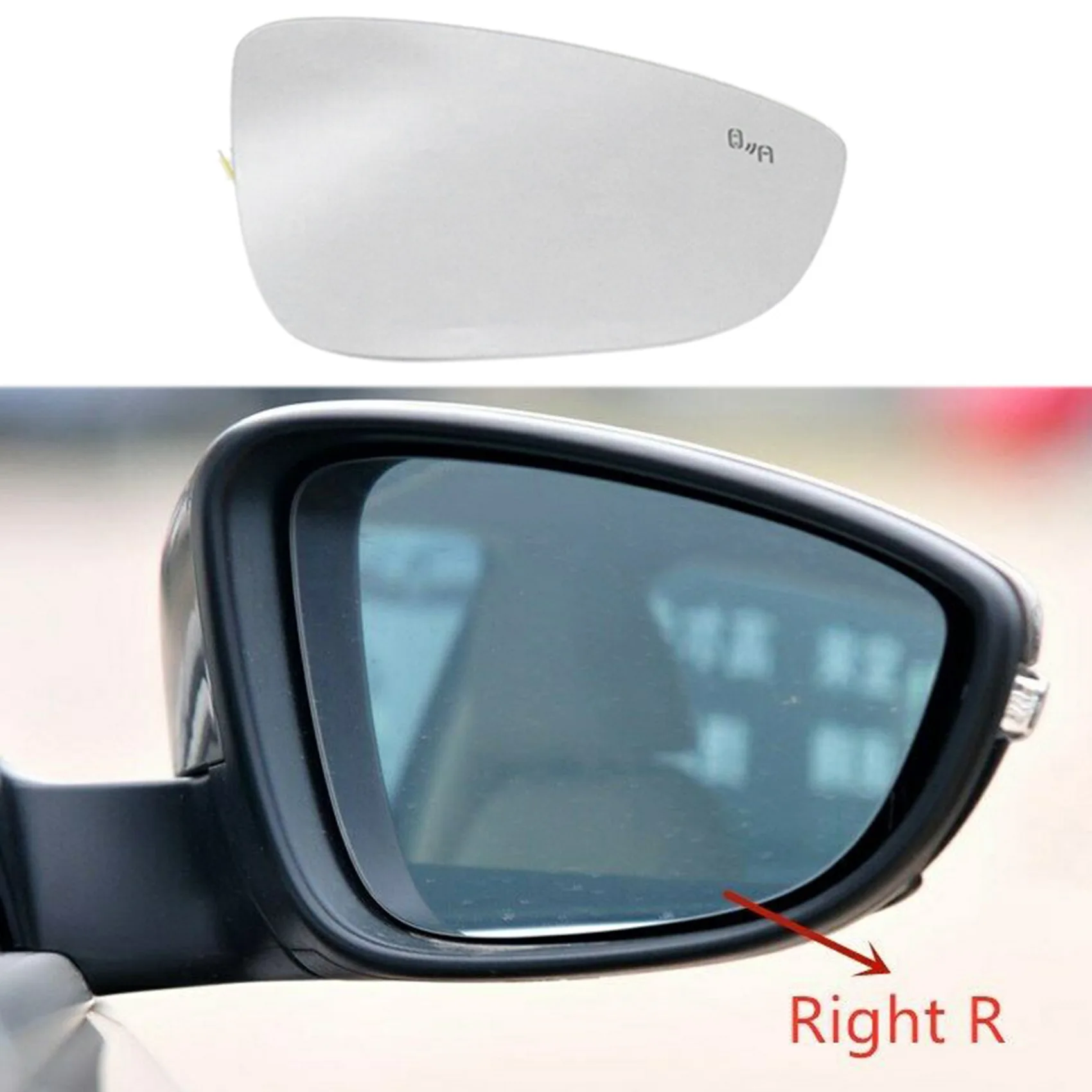 

Car Right Heated Blind Spot Rear Mirror Glass For-Jetta Passat B7 Bettle Scirocco 3C8857521 3C8857522