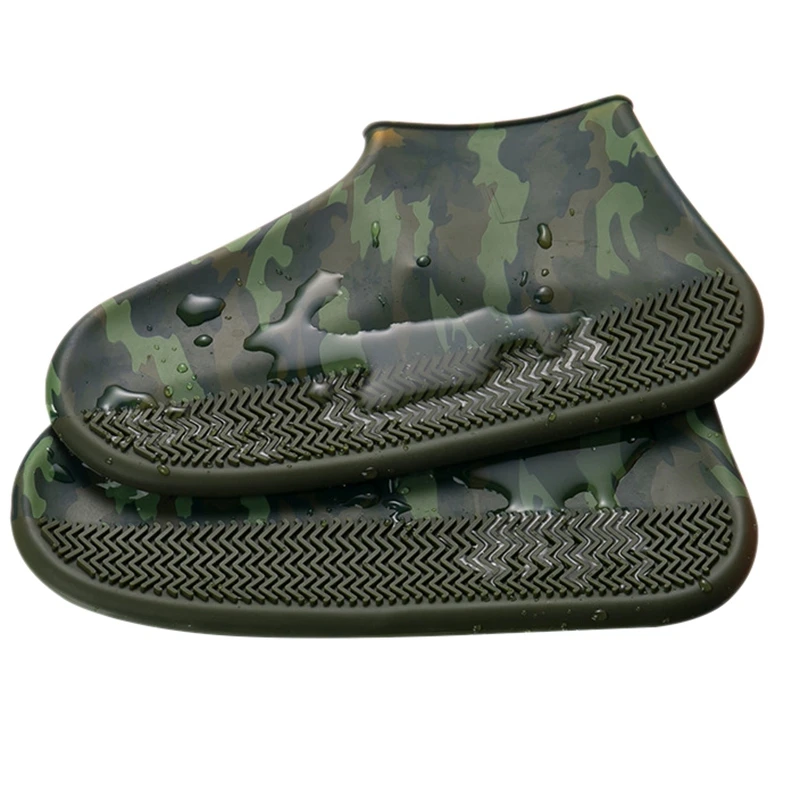 

Camouflage Reusable Silicone Waterproof Shoe Covers No-Slip Silicone Rubber Shoe Protectors For Kids Men And Women