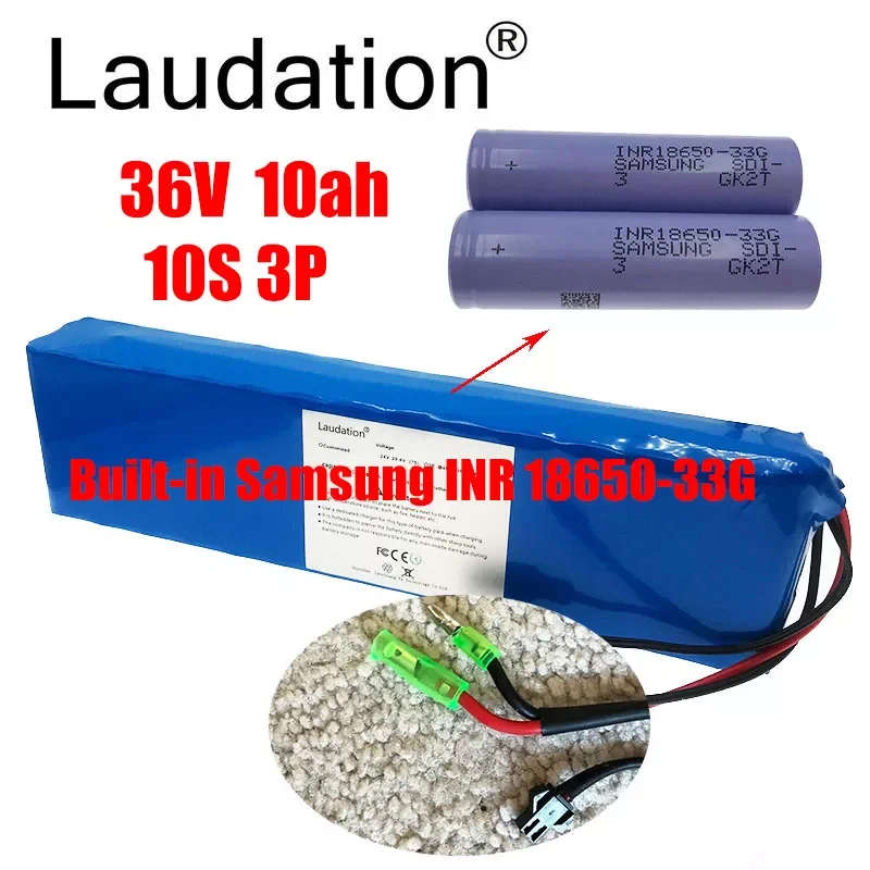 

Laudation 36V 10ah Electric Bicycle Battery Pack 36V 18650 Battery Pack 500W High Power And Capacity Motorcycle Scooter With BMS