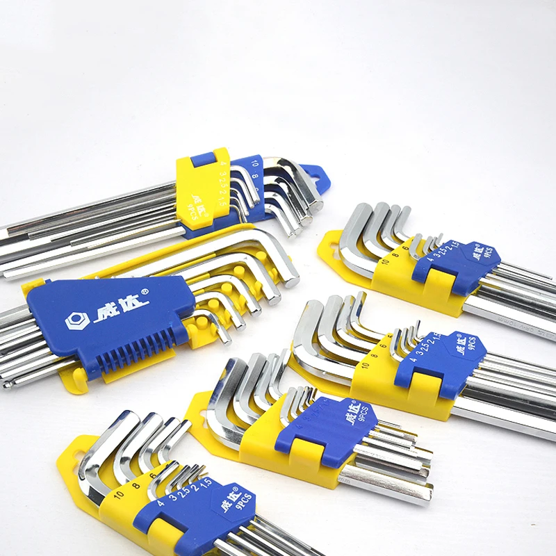 FUTE 9/12 шт. Набор шестигранных ключей Imperial Wrench L Ключи Размер шестигранного ключа