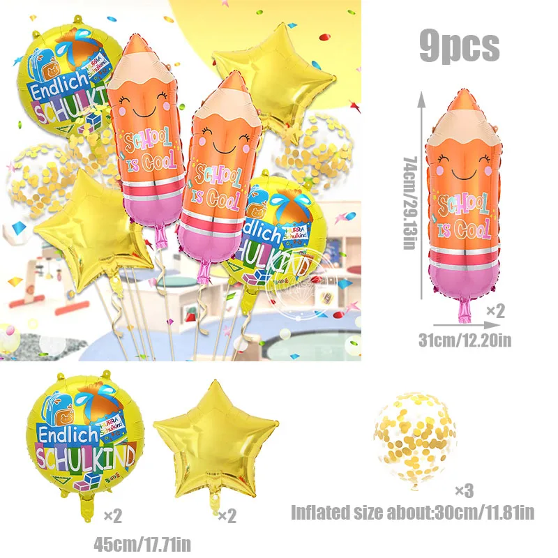 

9 шт. фольгированных шаров-карандашей CHLEZI