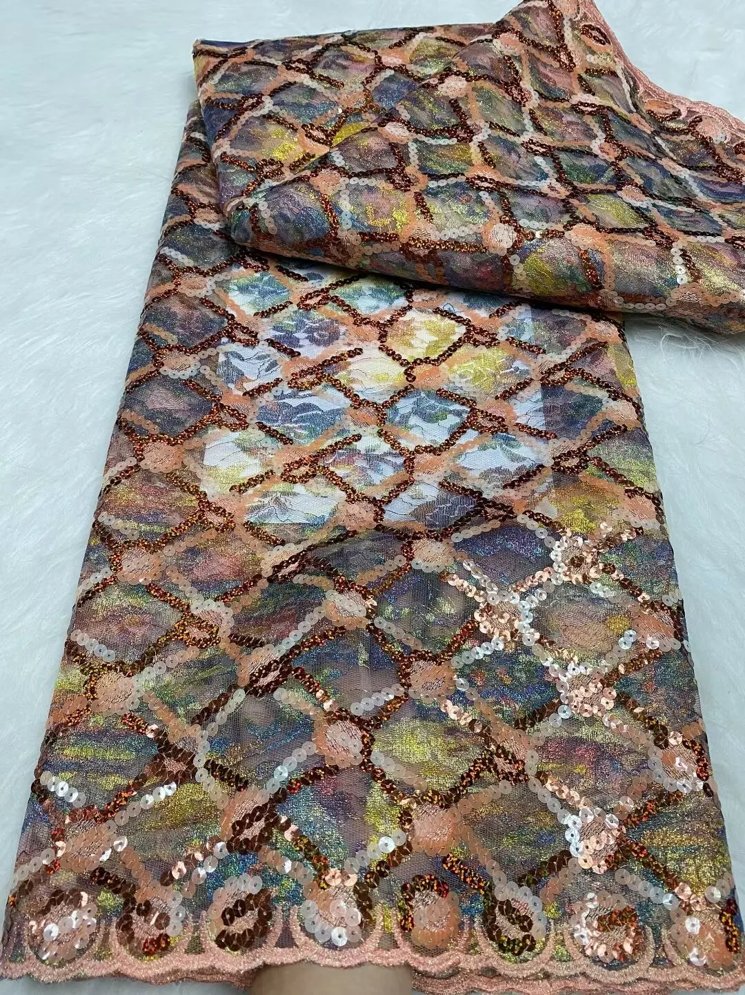 Французское кружево из полиэстера и хлопка 5 ярдов