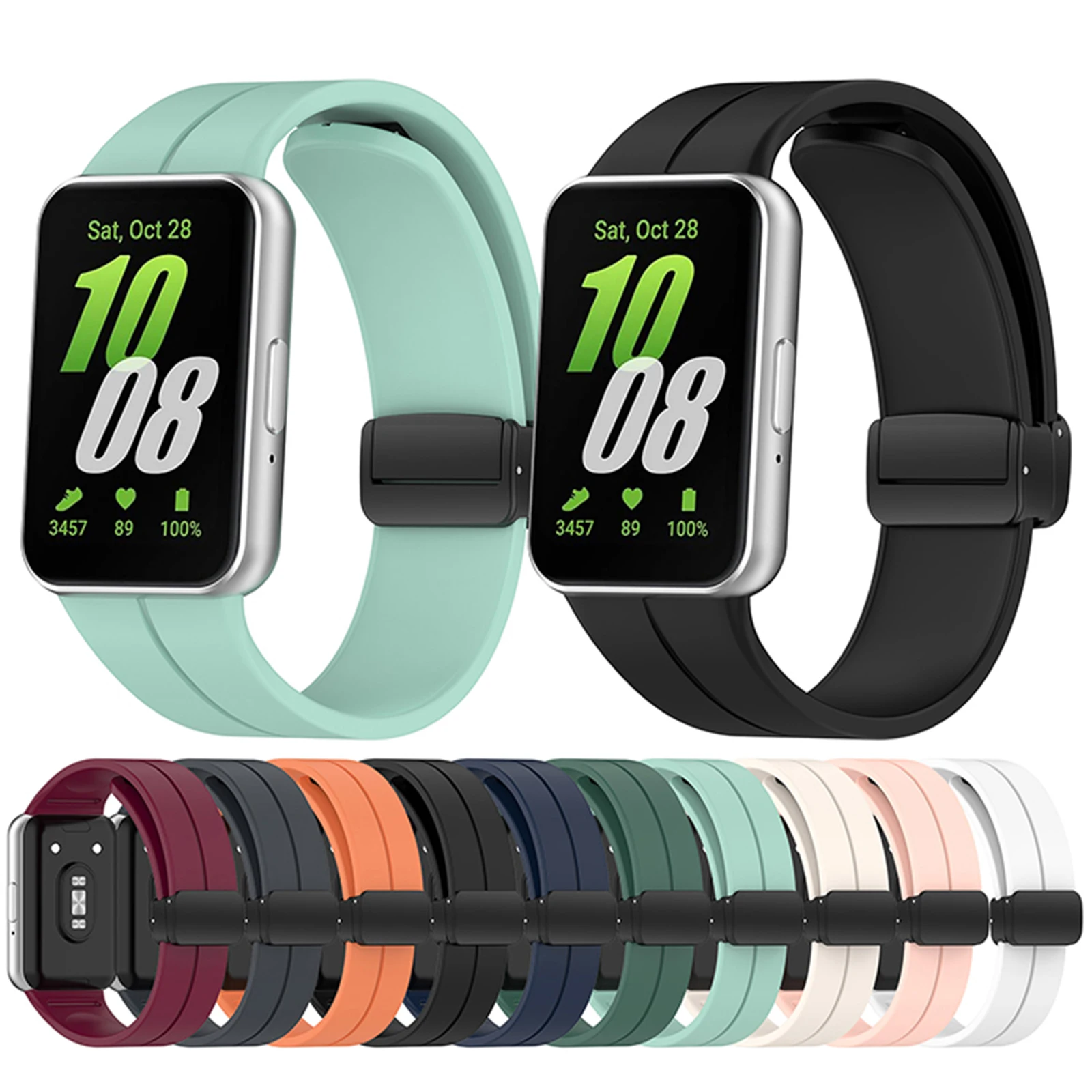 Силиконовый спортивный ремешок для Samsung Galaxy Fit3 (SM-R390)