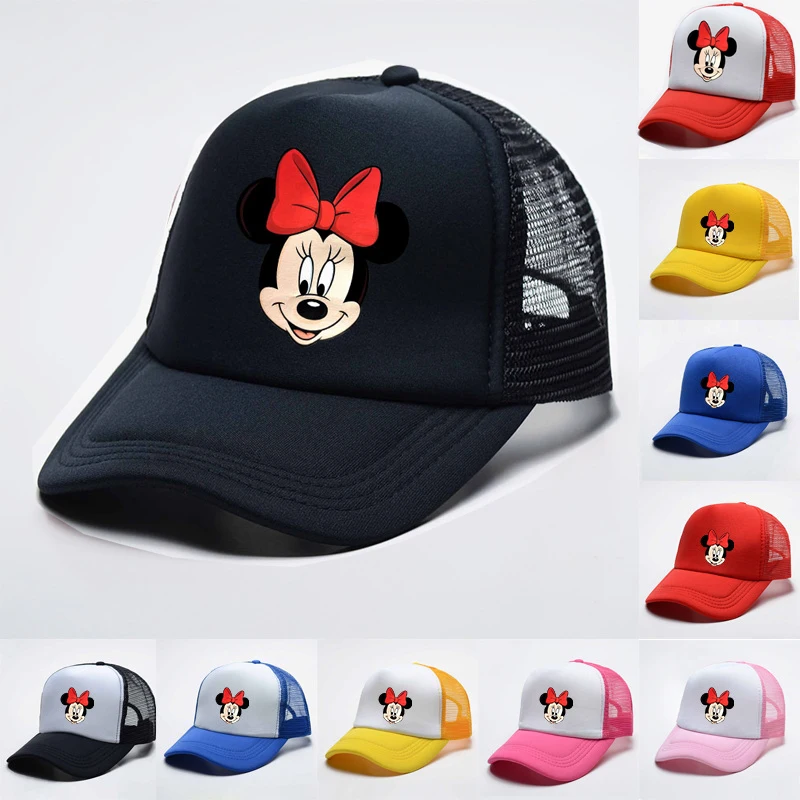 

Disney Mickey Mouse Cap Baseball For Baby Boy Girl Disney Cartoon Kids Summer Fashion Breathable Mesh Visor HatCaps