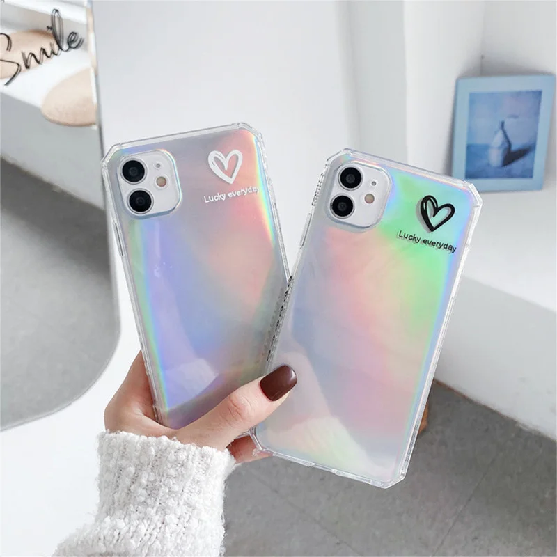 

Милый чехол в форме сердца, прозрачный мягкий чехол из ТПУ для iPhone 12 Pro Mini 11 Pro Max x r XS Max 7 8 plus se 2020