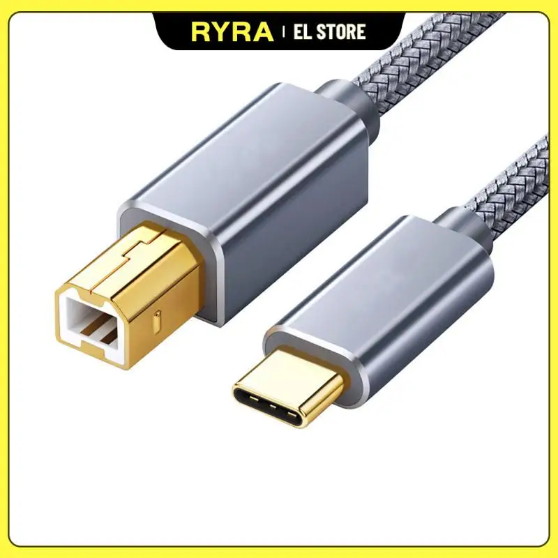 

RYRA USB-C To USB-B 2.0 Printer Cable Nylon Braided Cable For Epson HP Canon Brother Printer Scanner MacBook Pro Samsung MIDI