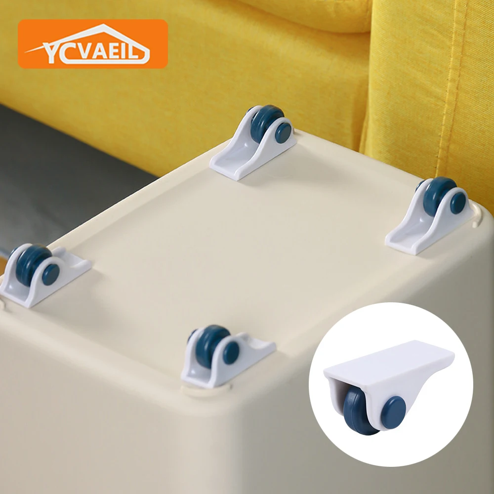 

4-20pcs Wheels for Furniture Self-adhesive Rollers Furniture Hardware Home Storage Box Trash Can Pasteable Mini Casters