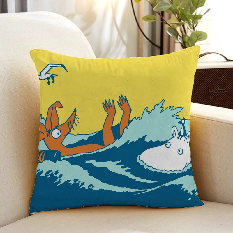 

Hippo Moomines Pillowcases 45x45 Cushions Hugs Anime Cases Bed Sofa Child Pillowcase Ornamental Pillows Pillow Covers Decorative