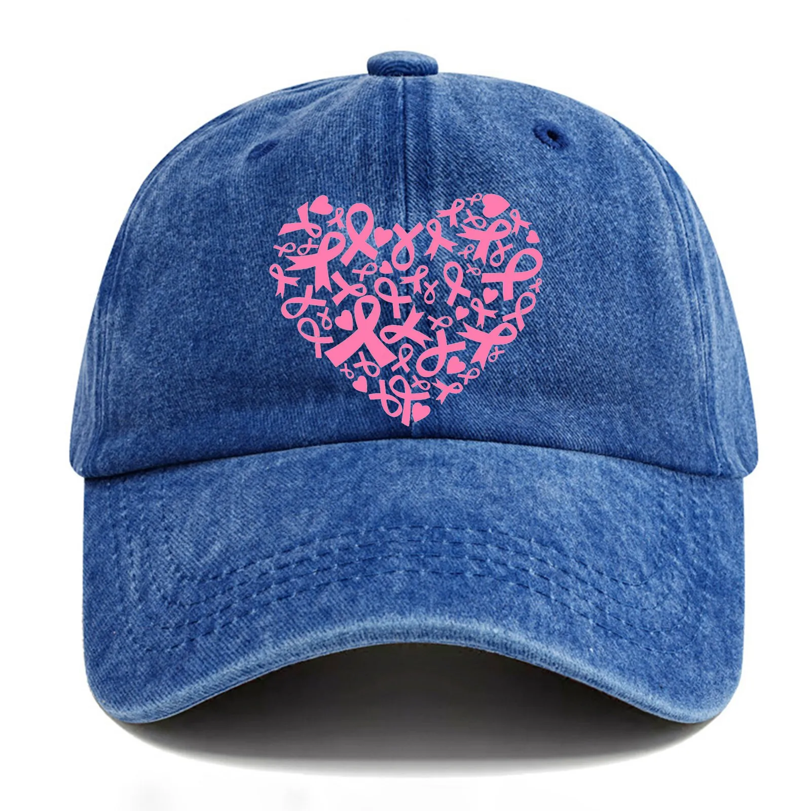 Мужская и Женская Бейсболка с рисунком месяца против рака молочной железы