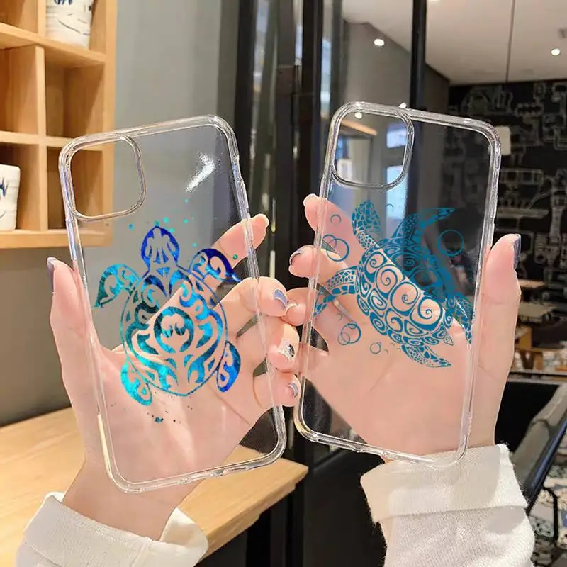 Прозрачный мягкий чехол для телефона с изображением черепахи океана iphone 11 13 12 14 x