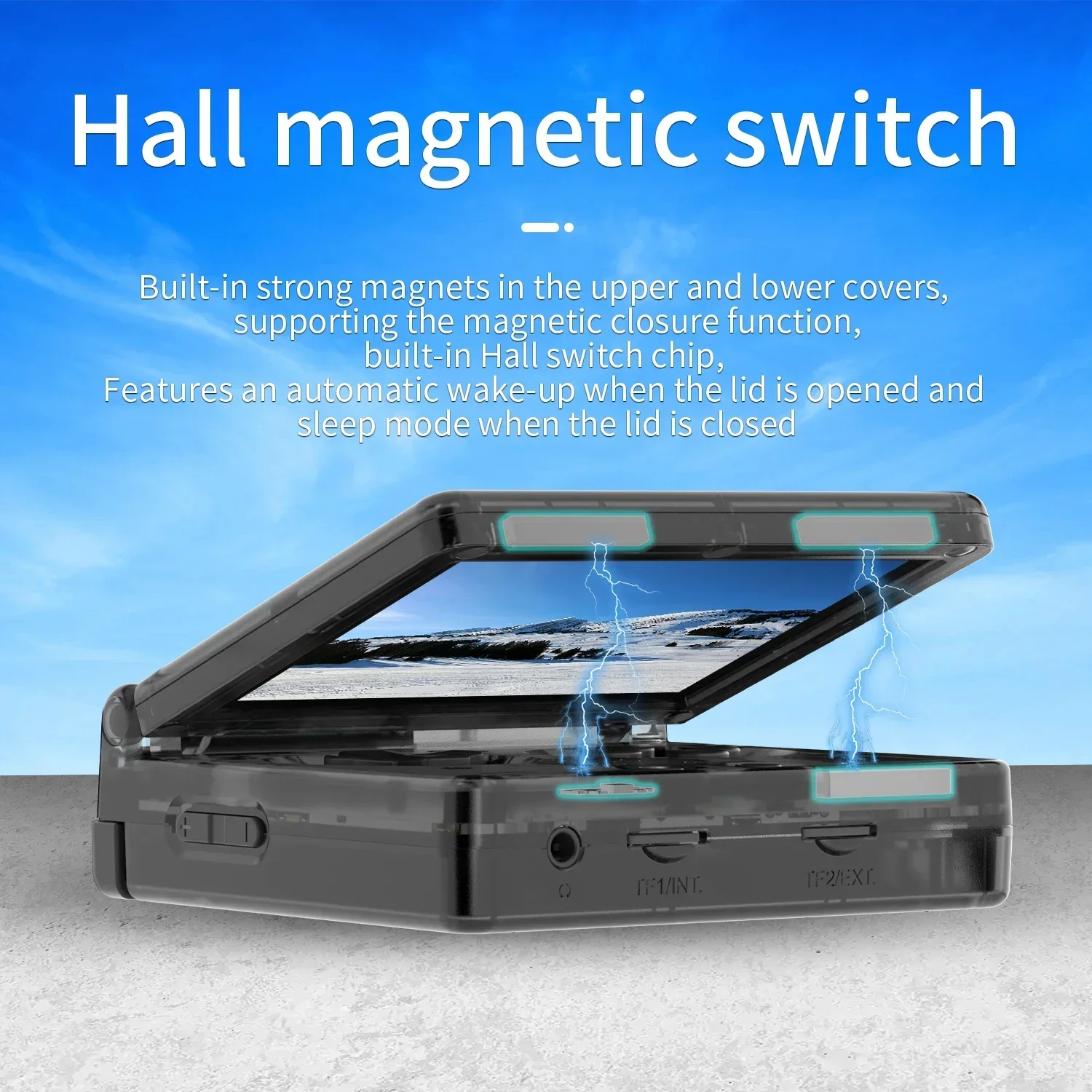 Фото ANBERNIC RG35XXSP флип-игровая консоль 3,5-дюймовый IPS-экран Мини-HDMI-выход Wi-Fi Bluetooth 4,2 электронная книга Linux видеоконсоль плеер подарки №2