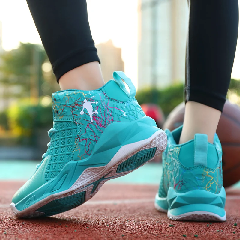 Hot Sale Brand Kids Basketball Shoes Thick Sole Non-slip Boys Sneakers Breathable Child Sports Shoes Boys Basket Trainers Shoes