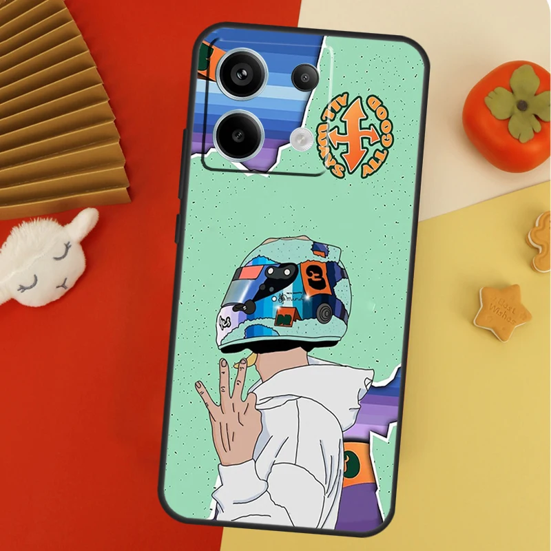 Фото Чехол F1 Daniel Ricciardo 3 для Xiaomi Redmi 14C 13C 10C 12C Redmi Note 14 13 Pro 12 11 9 10 9S 10S 11S 12S Cover №4