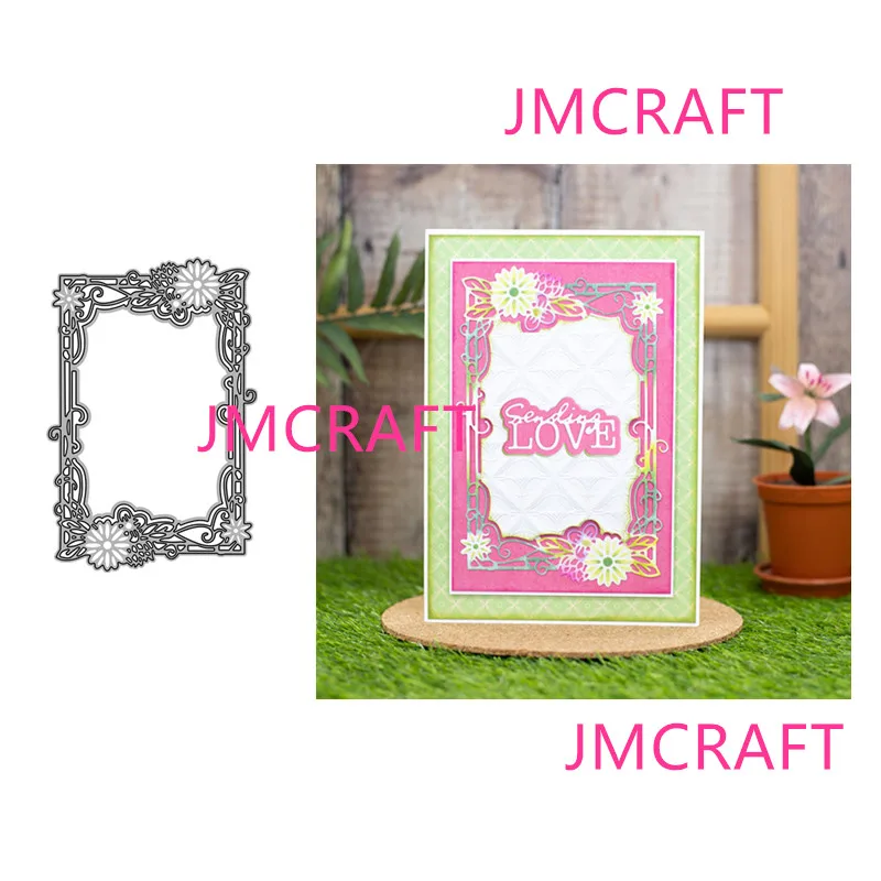 

JMCRAFT 2022 New Rectangular Shape Background #2 Metal Cutting Dies DIY Scrapbook Handmade Paper Craft Metal Steel Template Dies